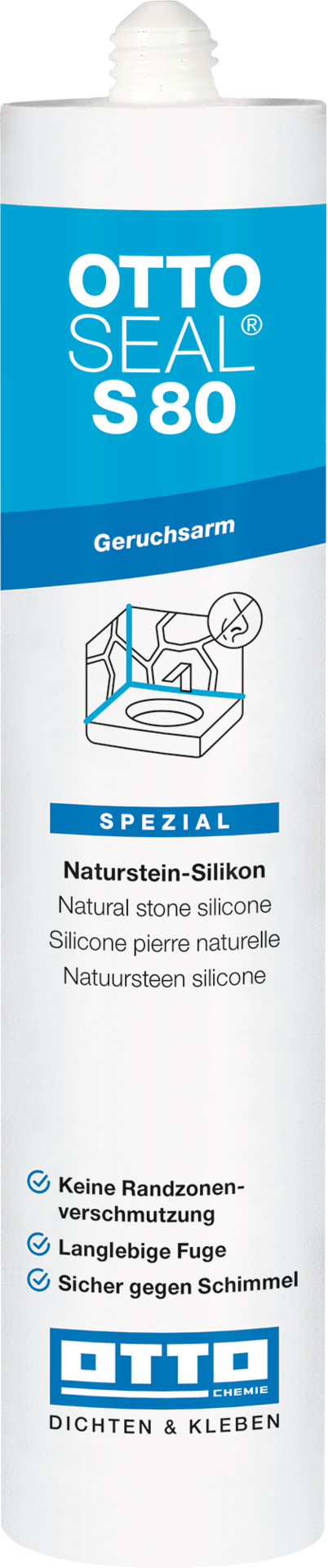Bild-Kartusche-Ottoseal-S-80-310-ml Bild Ottoseal S 80 Kartusche Natursteinsilikon 310 ml