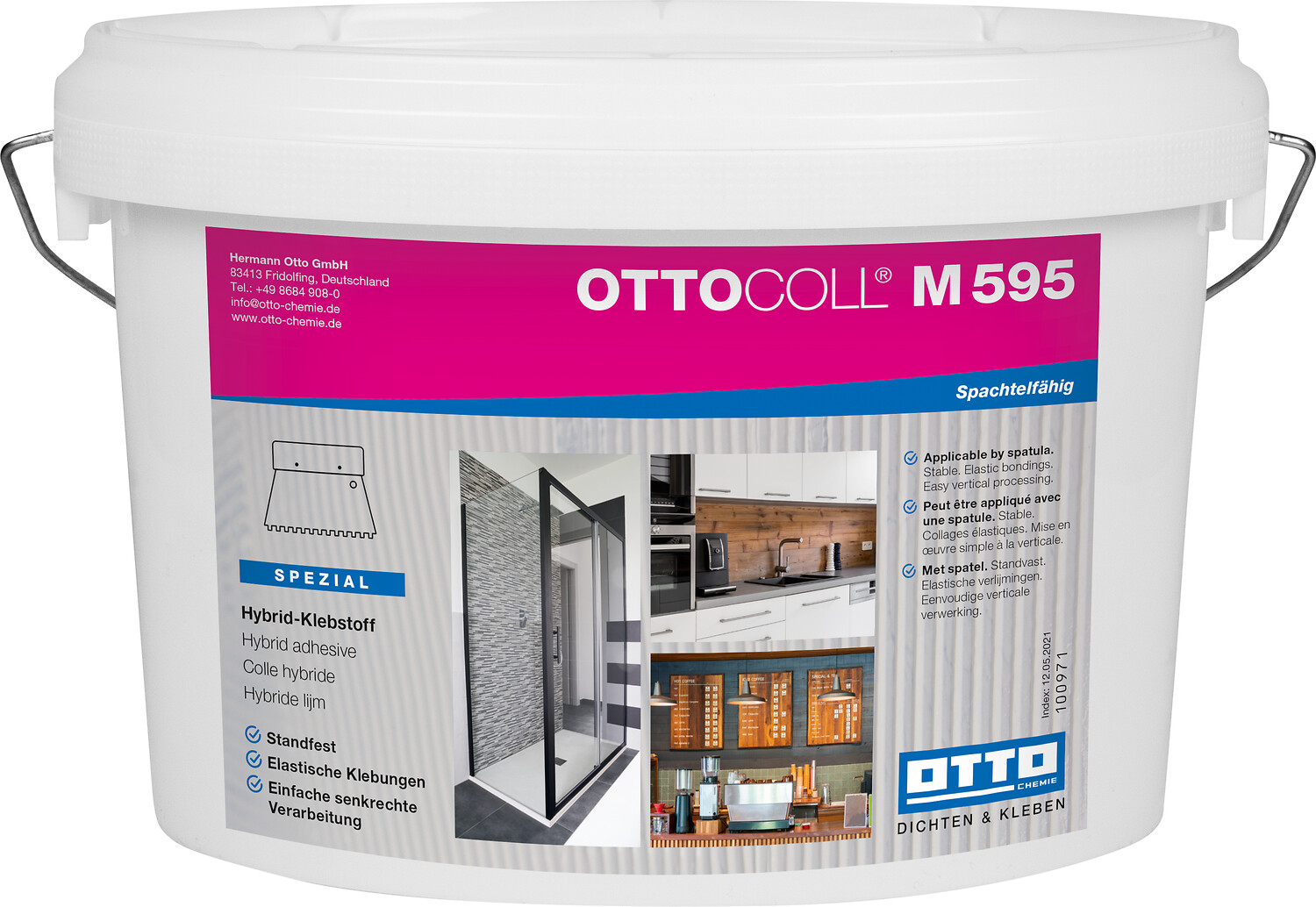 OTTOCOLL® M 595 - Der Premium-Hybrid-Klebstoff für flächige Klebungen-5 kg