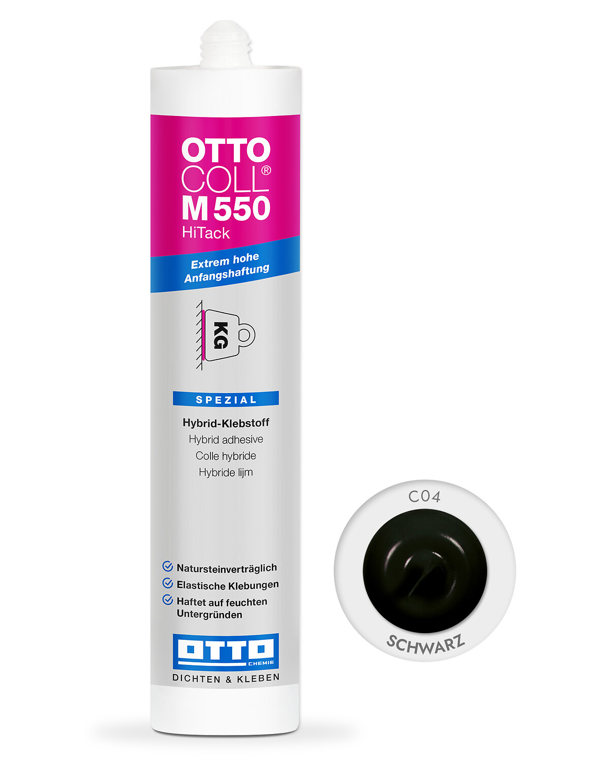 OTTOCOLL® M 550 HiTack - Hybrid-Klebstoff mit extrem hoher Anfangshaftung OTTOCOLL® M 550 HiTack - Hybrid-Klebstoff mit extrem hoher Anfangshaftung