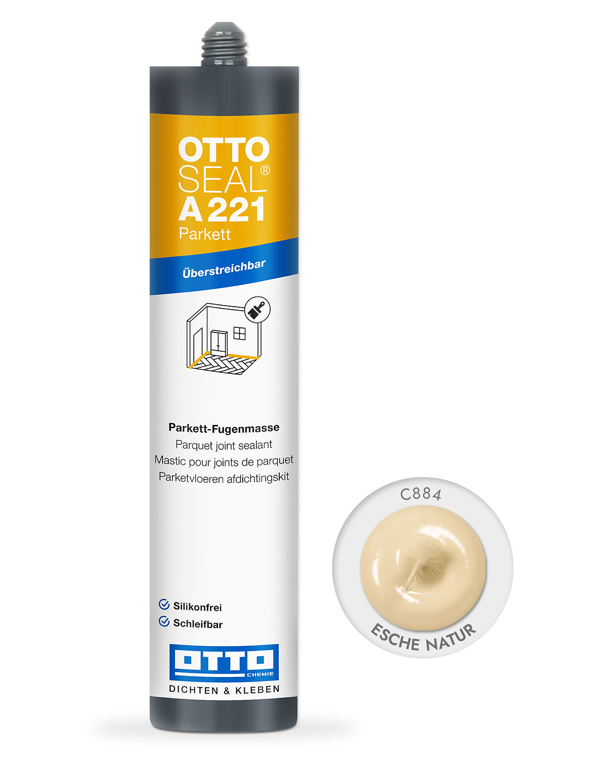 OTTOSEAL® A 221 Parkett - Die silikonfreie, plastische Parkettfugenmasse