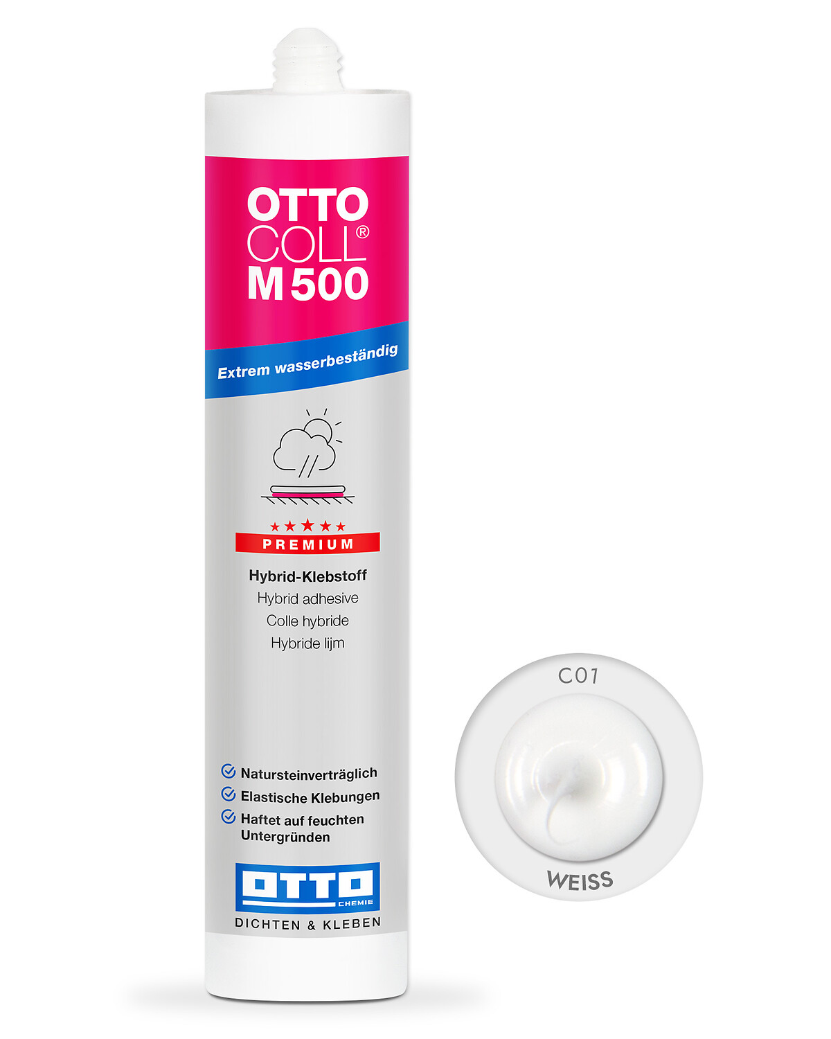 OTTOCOLL® M 500 - Der wasserbeständige Premium-Hybrid-Kleb- und Dichtstoff