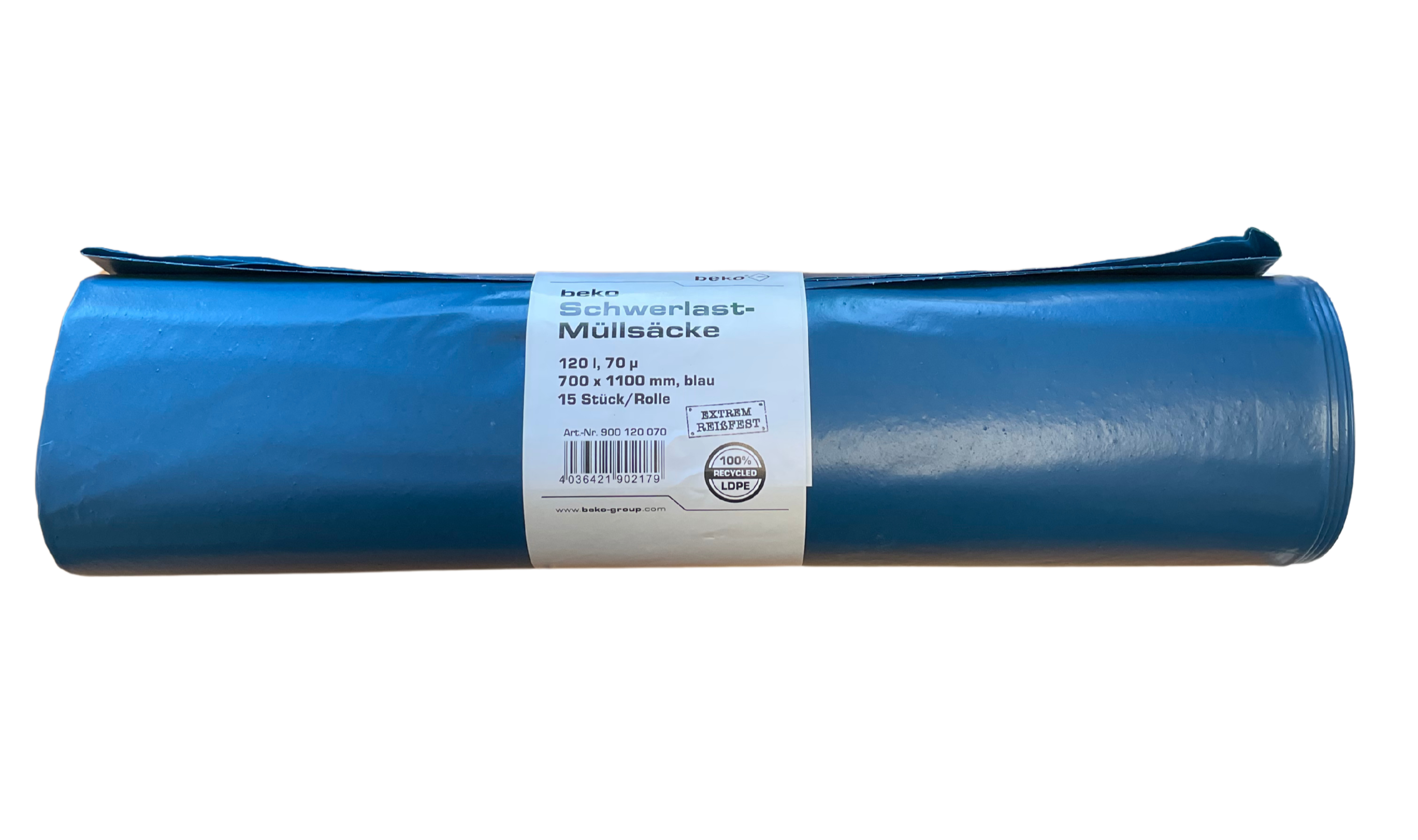 Schwerlast Müllsäcke 120 L - 15 Stück/Rolle