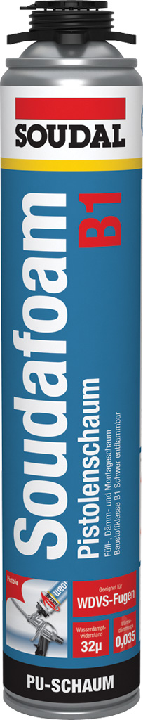 Soudal Soudafoam Gun B1 - Pistolenschaum Schwer Entflammbar 750ml Soudal Soudafoam Gun B1 - Pistolenschaum Schwer Entflammbar 750ml
