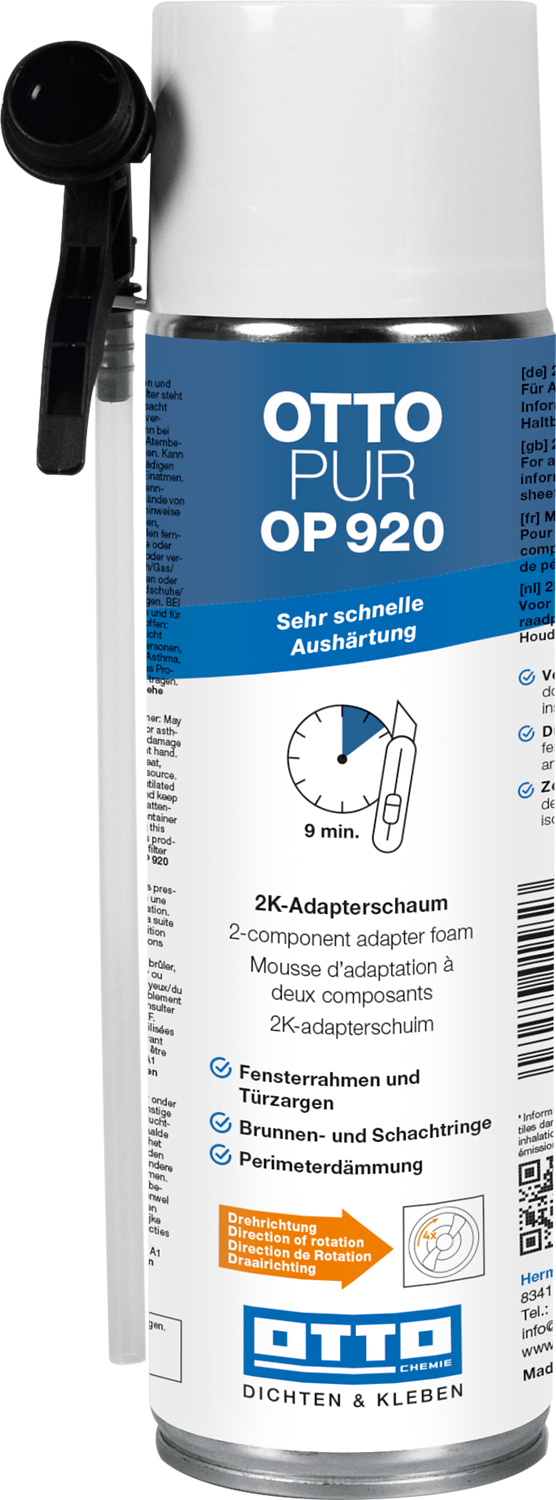 OTTOPUR OP 920 - Der 2K-Schaum mit sehr schneller Aushärtung