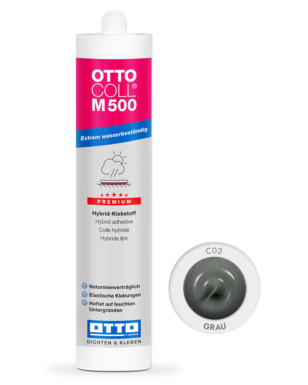 OTTOCOLL® M 500 - Der wasserbeständige Premium-Hybrid-Kleb- und Dichtstoff