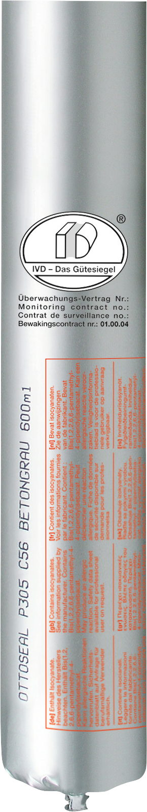 Ottoseal-P305-Folienbeutel Bild OTTOSEAL® P 305 - Der Premium-PU-Dichtstoff Beutel 600 ml